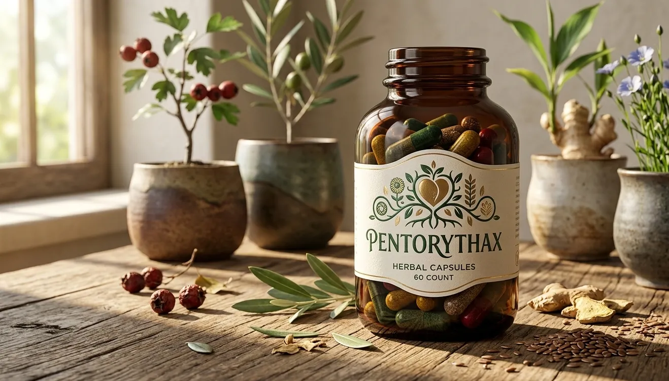 Pentorythax 5-in-1 complex supplement bottle
